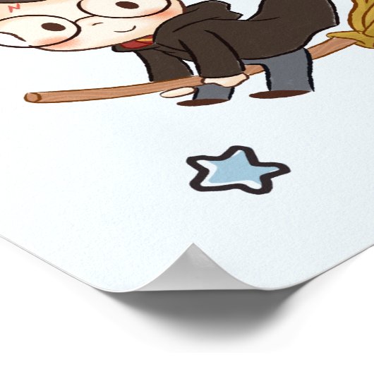 Magische Harry Potter™ en Zweinstein Verjaardag Poster (Hoek)