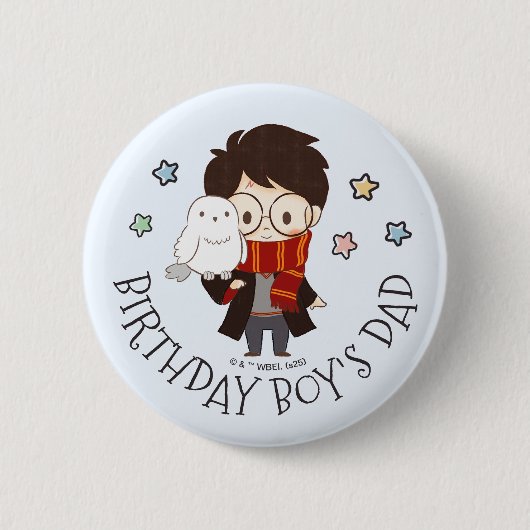 Magische Harry Potter™ en Zweinstein Verjaardag Ronde Button 5,7 Cm (Voorkant)
