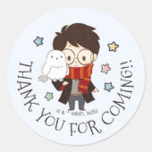 Magische Harry Potter™ en Zweinstein Verjaardag Ronde Sticker (Voorkant)