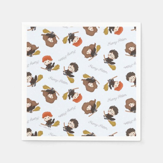 Magische Harry Potter™ en Zweinstein Verjaardag Servet (Voorkant)