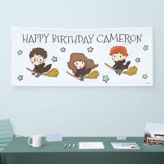 Magische Harry Potter™ en Zweinstein Verjaardag Spandoek (Beurs)