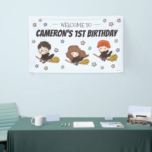 Magische Harry Potter™ en Zweinstein Verjaardag Spandoek (Beurs)