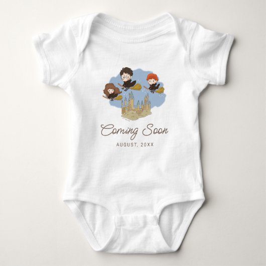 Magische Harry Potter & Hogwarts baby-aankondiging Romper (Voorkant)