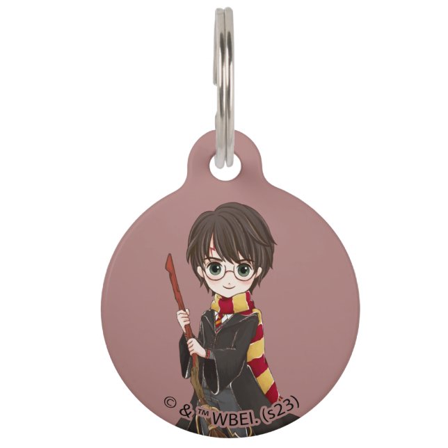 Magische HARRY POTTER™-Waterverf Huisdierpenning (Voorkant)