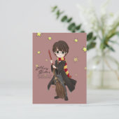 Magische HARRY POTTER™-Waterverf Uitnodiging Briefkaart (Staand voorkant)