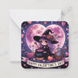 Magische harten heks Valentijnsdag notitie Kaart Notitiekaartje