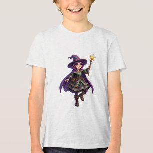 Magische Heks Die Geschenken Brengt Halloween Fant Tri-Blend Shirt