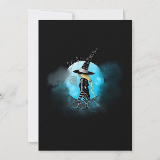 Magische heks en katten kaart (Voorkant)