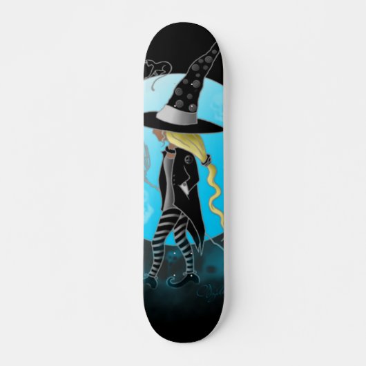 Magische heks en katten persoonlijk skateboard (Voorkant)