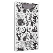 Magische heks grillige wiccan heidens zwart en wit klembord (Rechts)