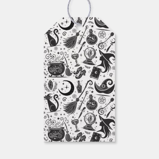 Magische heks grillige wiccan heidense partij cadeaulabel (Achterkant)