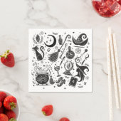 Magische heks grillige wiccan heidense partij servet (Insitu)