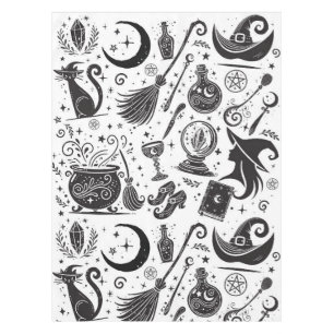 Magische heks grillige wiccan heidense partij tafelkleed