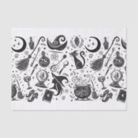Magische Heks Whimsical Wicca Pagan Zwart & Wit