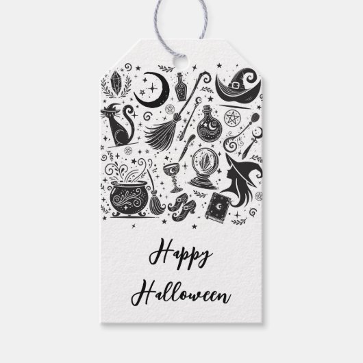 Magische Heks Whimsical Wiccan Heidense Feest Cadeaulabel (Voorkant)