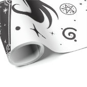 Magische Heks Whimsical Wiccan Pagan Feest Cadeaupapier (Rol Hoek)