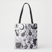 Magische heks Whimsical Wiccan Pagan Tote Bag (Voorkant)
