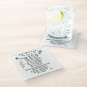 Magische hekserij kruiden Spiritueel heidens Glazen Onderzetter (Schuin)