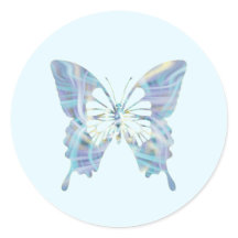 Magische Helderblauwe en Gele Lichte Vlinder