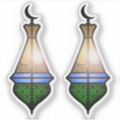 Magische Heldere Kleurrijke Oosterse Lantaarn Sticker (Voorkant)