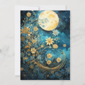 Magische hemelse astro kosmische gouden sterren ma kaart (Achterkant)