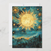 Magische hemelse astro kosmische gouden sterren ma kaart (Achterkant)