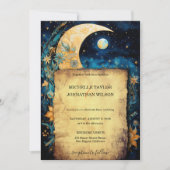 Magische hemelse astro kosmische gouden sterren ma kaart (Voorkant)