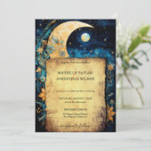 Magische hemelse astro kosmische gouden sterren ma kaart (Staand voorkant)