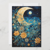 Magische hemelse astro kosmische gouden sterren ma kaart (Achterkant)