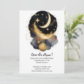 Magische hemelse Baby shower maansterren thema Kaart (Staand voorkant)