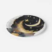 Magische hemelse Baby shower maansterren thema Papieren Bordje (Gekanteld)