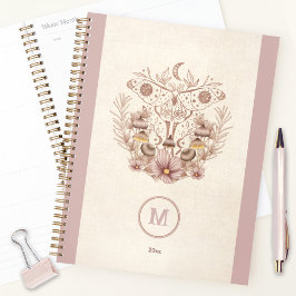 Magische hemelse paddenstoel mot maan boho planner