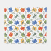 Magische Herbologie HOGWARTS™ Huizen Patroon Fleece Deken (Voorkant (Horizontaal))