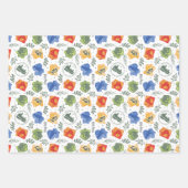 Magische Herbologie HOGWARTS™ Huizen Patroon Inpakpapier Vel (Voorkant 3)