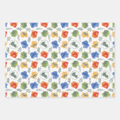 Magische Herbologie HOGWARTS™ Huizen Patroon Inpakpapier Vel (Voorkant)