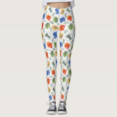 Magische Herbologie HOGWARTS™ Huizen Patroon Leggings (Voorkant)