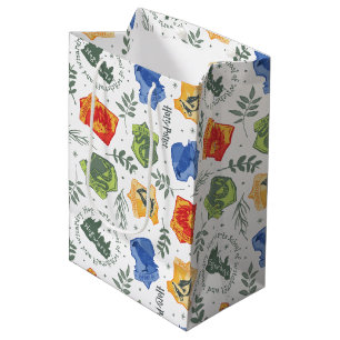 Magische Herbologie HOGWARTS™ Huizen Patroon Medium Cadeauzakje