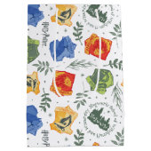 Magische Herbologie HOGWARTS™ Huizen Patroon Medium Cadeauzakje (Achterkant)