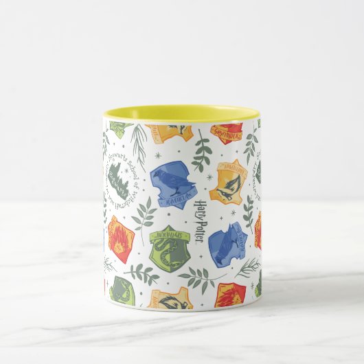 Magische Herbologie HOGWARTS™ Huizen Patroon Mok (Midden)