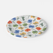 Magische Herbologie HOGWARTS™ Huizen Patroon Papieren Bordje (Gekanteld)