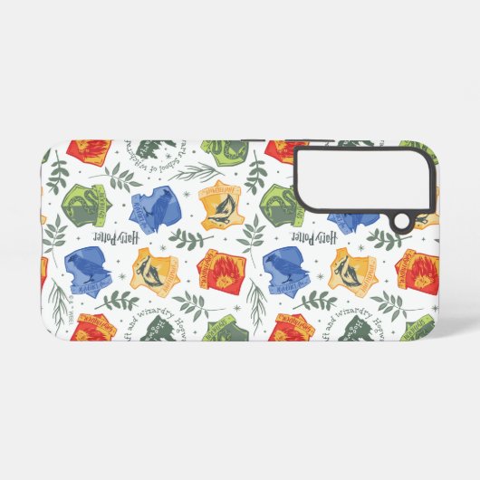 Magische Herbologie HOGWARTS™ Huizen Patroon Samsung Galaxy Hoesje (Achterkant horizontaal)