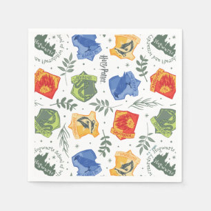 Magische Herbologie HOGWARTS™ Huizen Patroon Servet