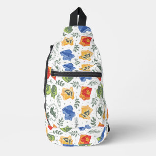 Magische Herbologie HOGWARTS™ Huizen Patroon Sling Bag