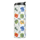 Magische Herbologie HOGWARTS™ Huizen Patroon Thermosbeker (Gedraaid links)