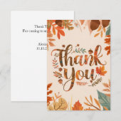 Magische herfst bedankkaart (Voorkant / Achterkant)