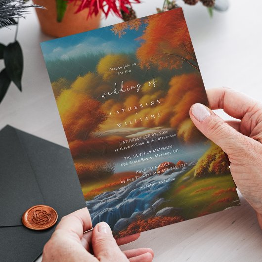 Magische Herfst Bos bruiloft - Romantisch Reverie Kaart