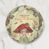 Magische herfst bos fee | Verjaardag Bedankjes Labels (Voorkant)