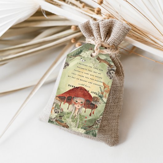 Magische herfst bos fee | Verjaardag Cadeaulabel