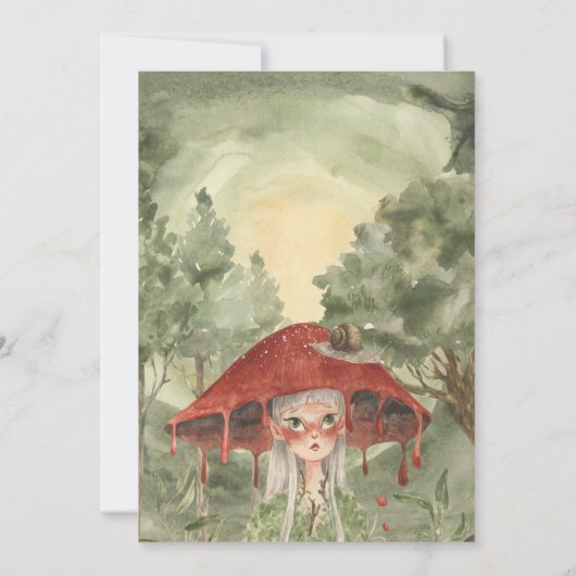 Magische herfst bos fee | Verjaardag Kaart (Achterkant)