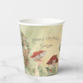 Magische herfst bos fee | Verjaardag Papieren Bekers (Voorkant)